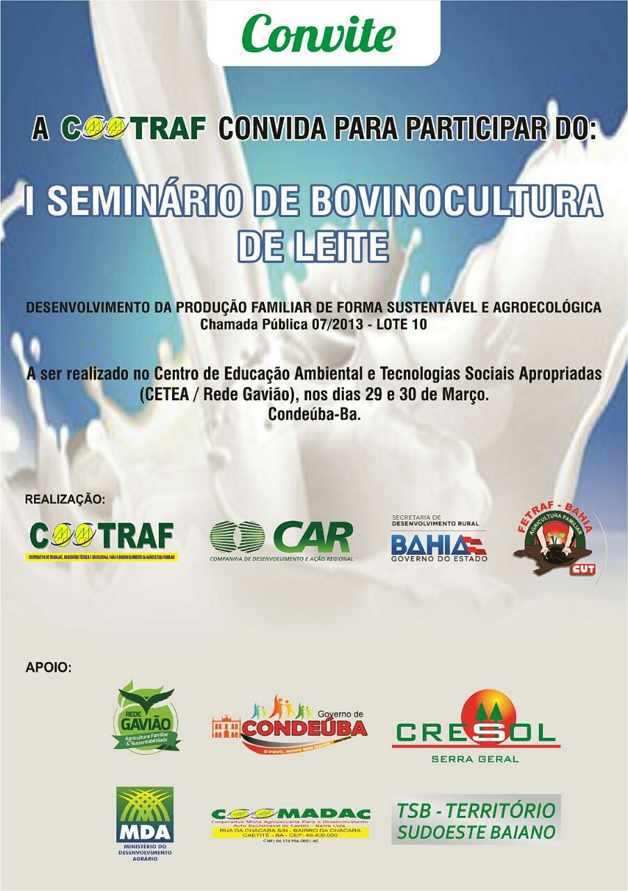 I Seminário de Bovinocultura de Leite acontece em Condeúba