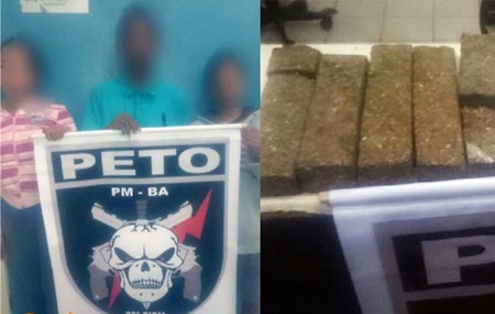Também havia crack e cocaína. Oficiais desconfiaram de um dos adolescentes, que fumava um “baseado”, nas proximidades da Rodoviária (Foto: Divulgação Polícia Civil)
